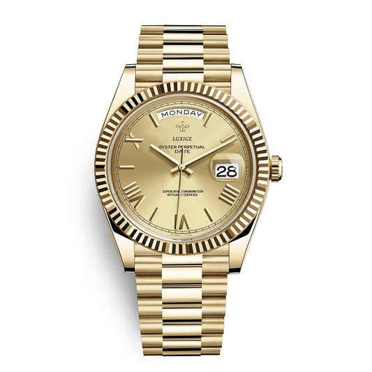 Classic Roman Homage Rolex Day Date Wristwatch